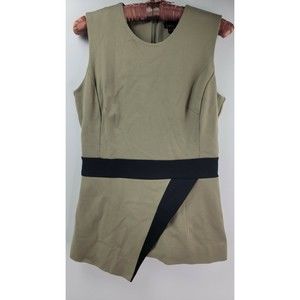 G.I.L.I. Milano Ponte Asymmetrical Pieced Top-Soft Olive Reg size 4 sleeveless